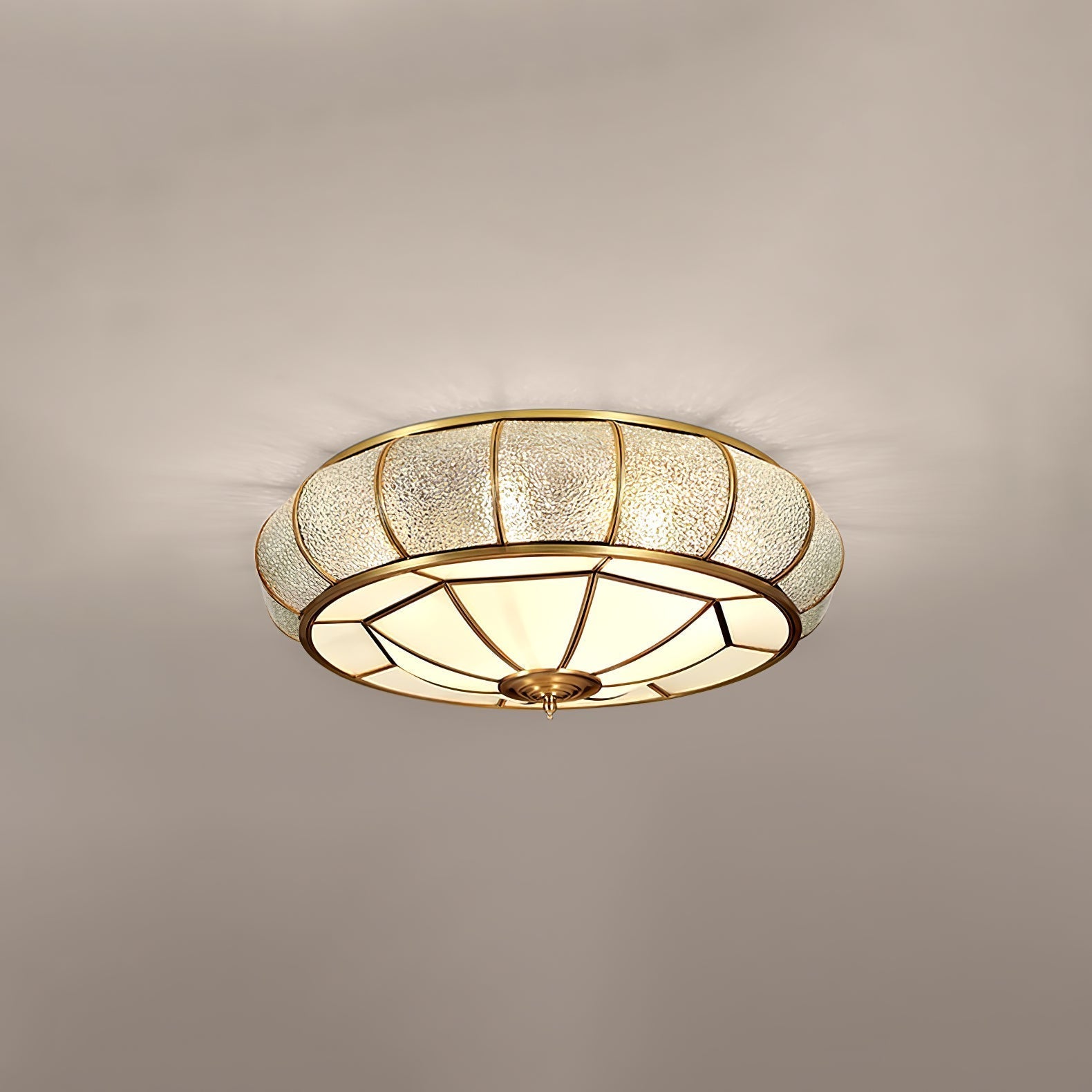 Lampa Sufitowa Szklana Teksturowana