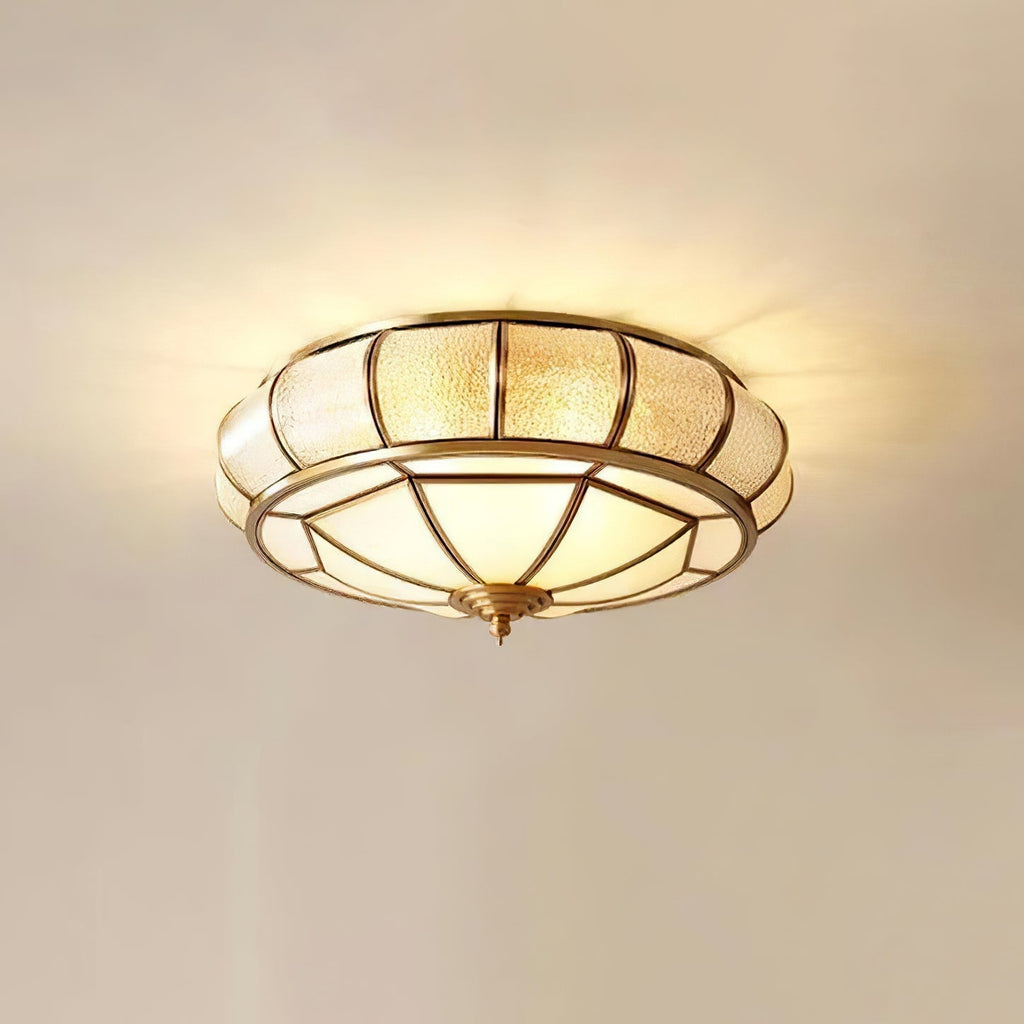 Lampa Sufitowa Szklana Teksturowana