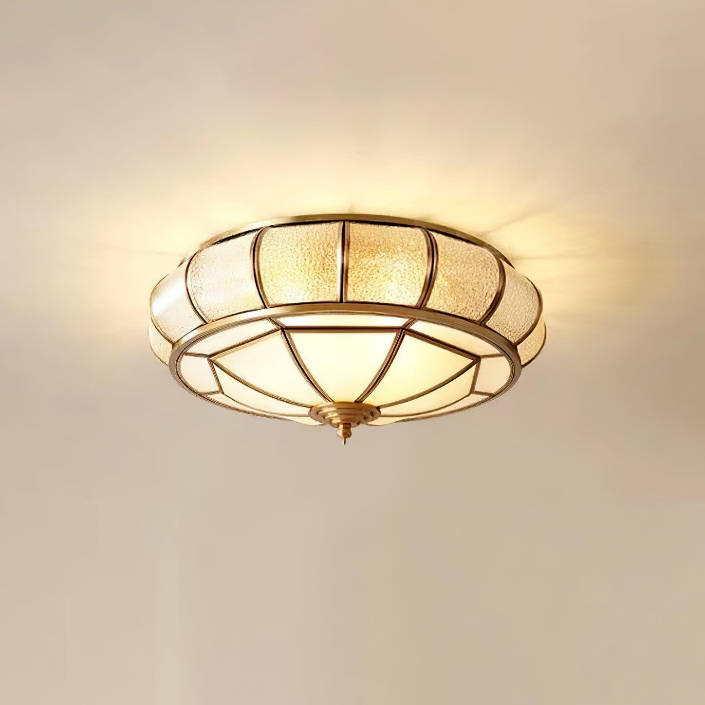 Lampa Sufitowa Szklana Teksturowana