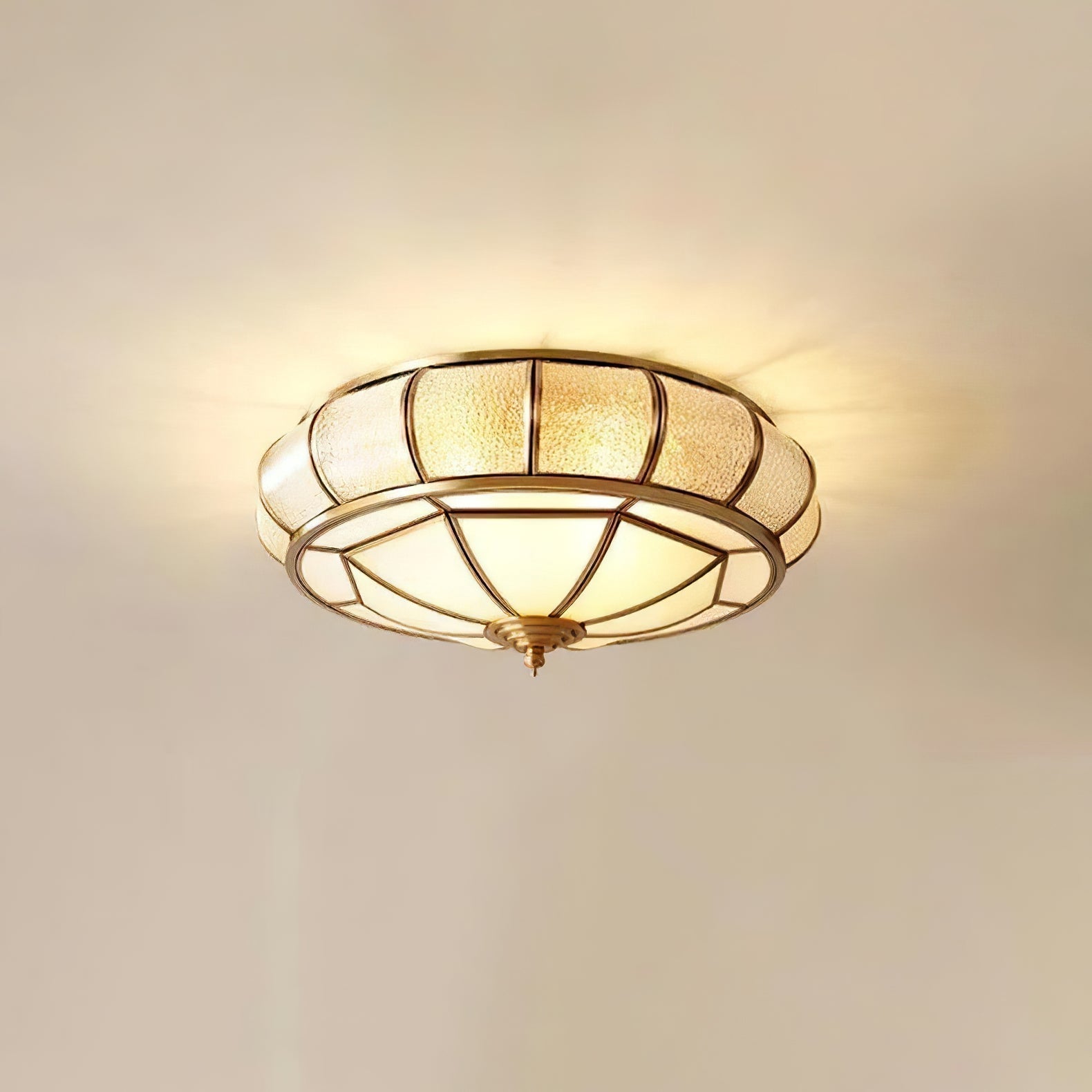 Lampa Sufitowa Szklana Teksturowana