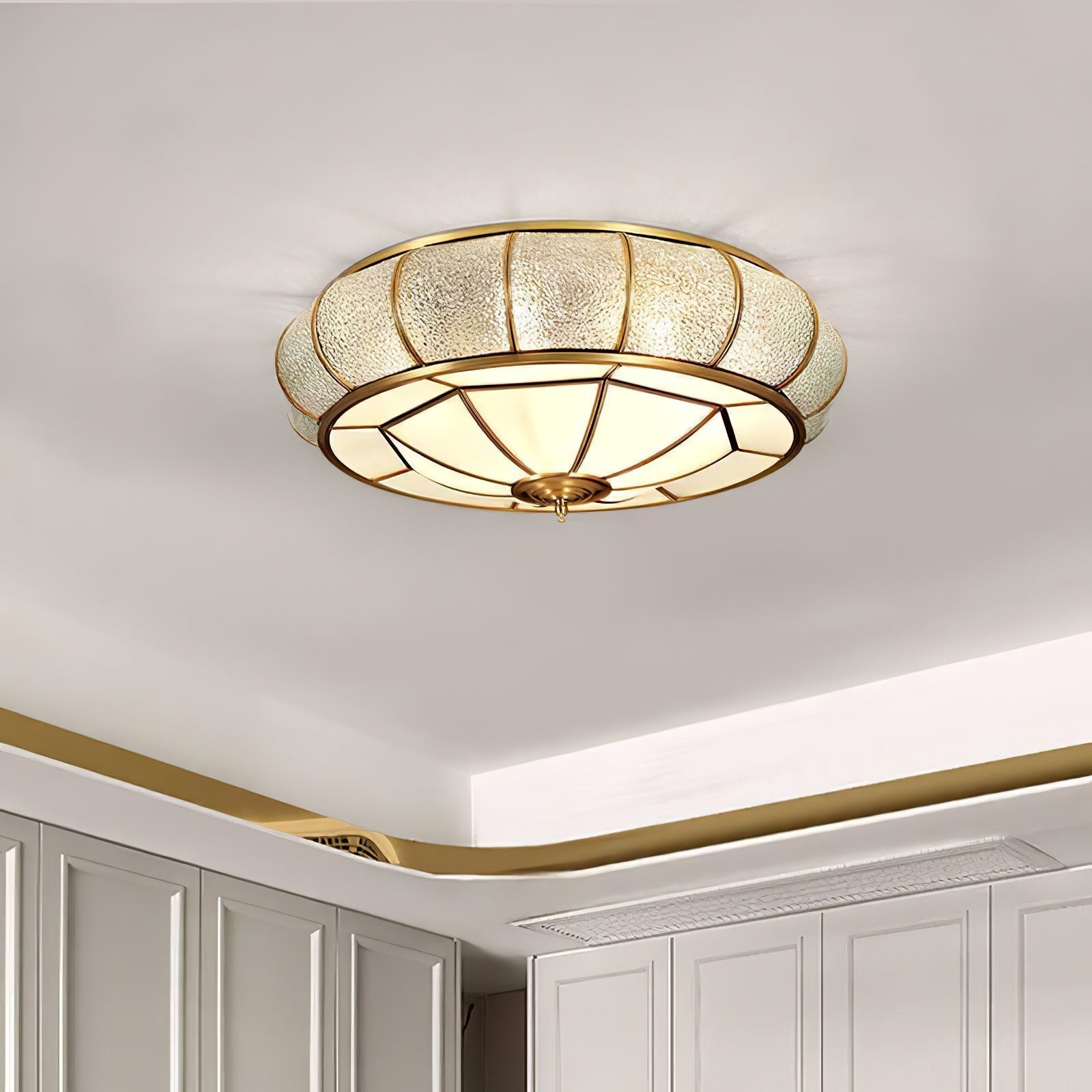 Lampa Sufitowa Szklana Teksturowana