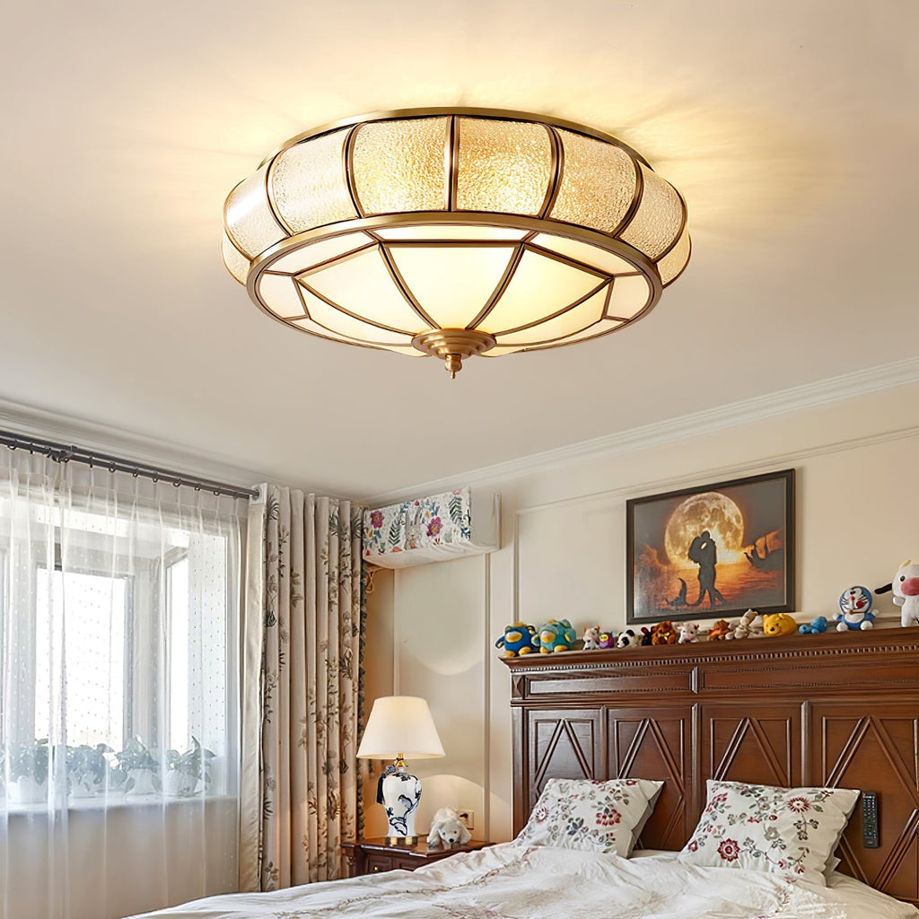 Lampa Sufitowa Szklana Teksturowana