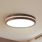 Okrągła drewniana lampa sufitowa natynkowa