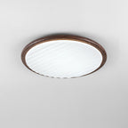 Okrągła drewniana lampa sufitowa LED