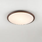 Okrągła drewniana lampa sufitowa LED