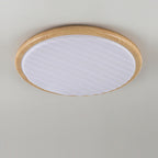 Okrągła drewniana lampa sufitowa LED