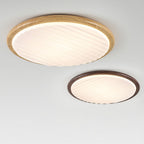 Okrągła drewniana lampa sufitowa LED