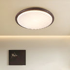 Okrągła drewniana lampa sufitowa LED