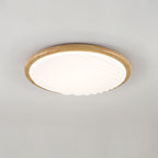Okrągła drewniana lampa sufitowa LED