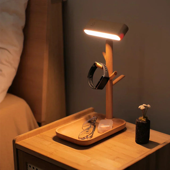Lampa stołowa z miejscem do przechowywania – nowoczesny design