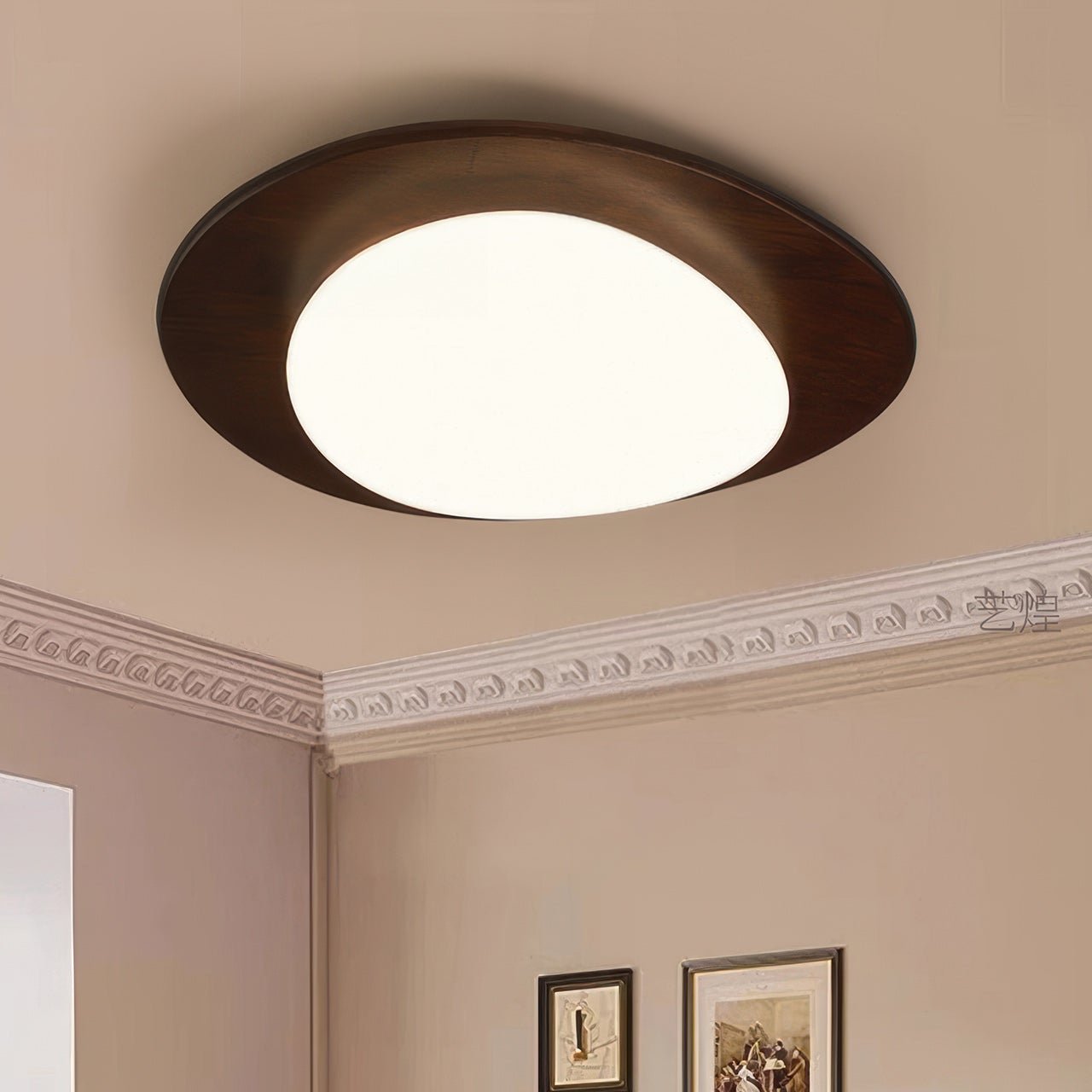 Lampa Sufitowa Drewniana Scandinavian LED
