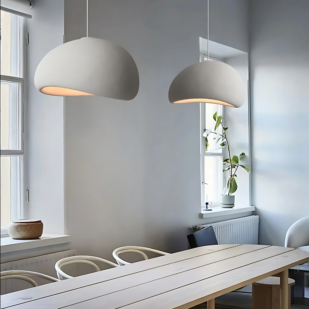 Lampa sufitowa Wabi Sabi z włókna szklanego, styl nordycki