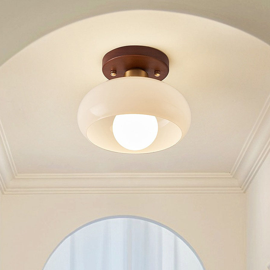 Lampa Sufitowa Vintage Biała LED