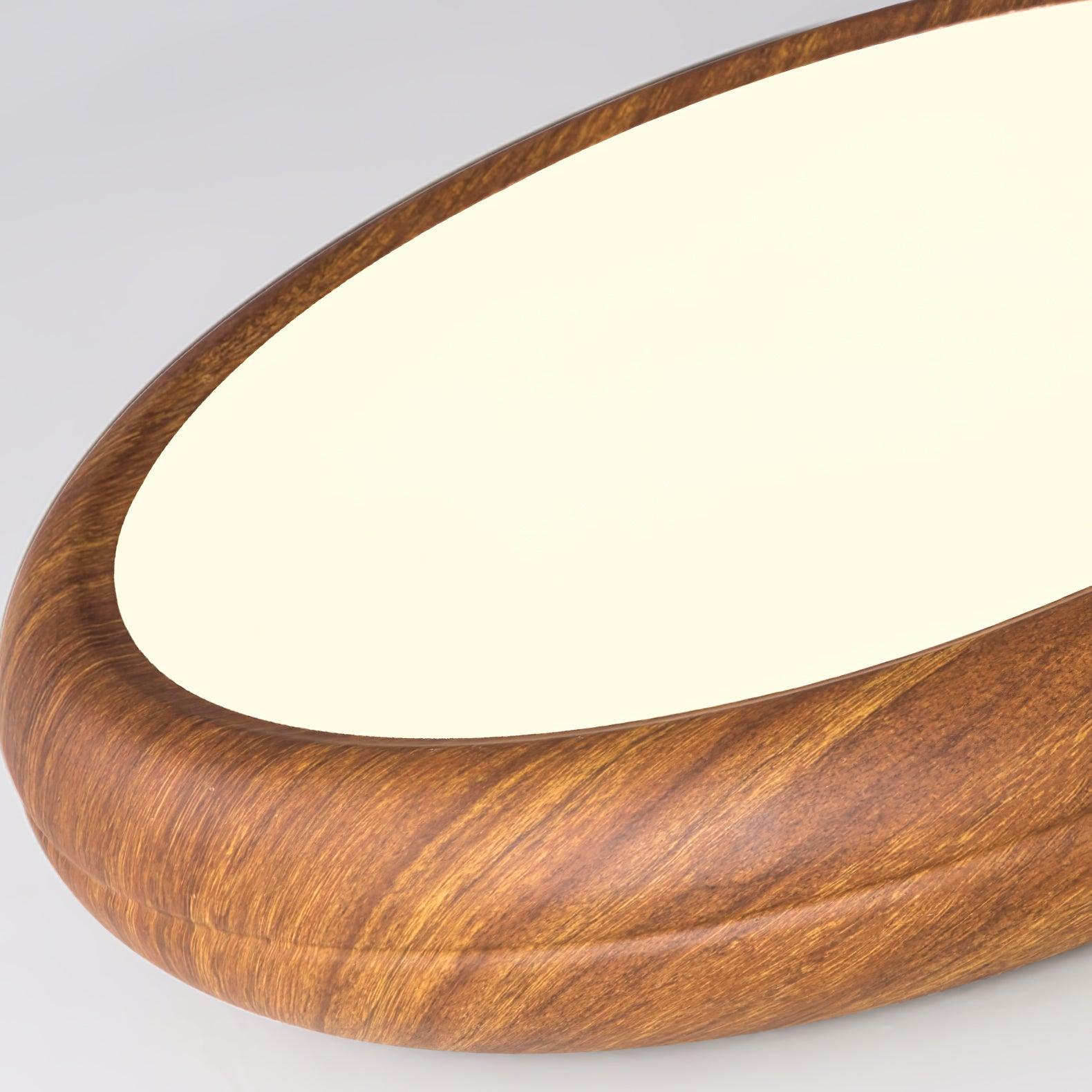 Lampa Sufitowa Drewniana Okrągła LED