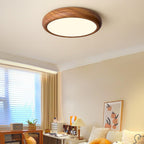 Lampa Sufitowa Drewniana Okrągła LED