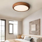 Lampa Sufitowa Drewniana Okrągła LED
