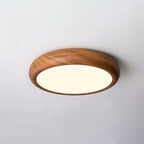 Lampa Sufitowa Drewniana Okrągła LED