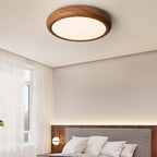 Lampa Sufitowa Drewniana Okrągła LED