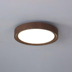 Lampa Sufitowa Drewniana Okrągła LED