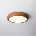 Lampa Sufitowa Drewniana Okrągła LED