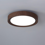 Lampa Sufitowa Drewniana Okrągła LED