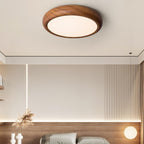 Lampa Sufitowa Drewniana Okrągła LED