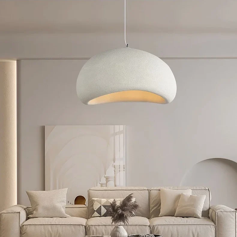 Lampa sufitowa Wabi Sabi z włókna szklanego, styl nordycki