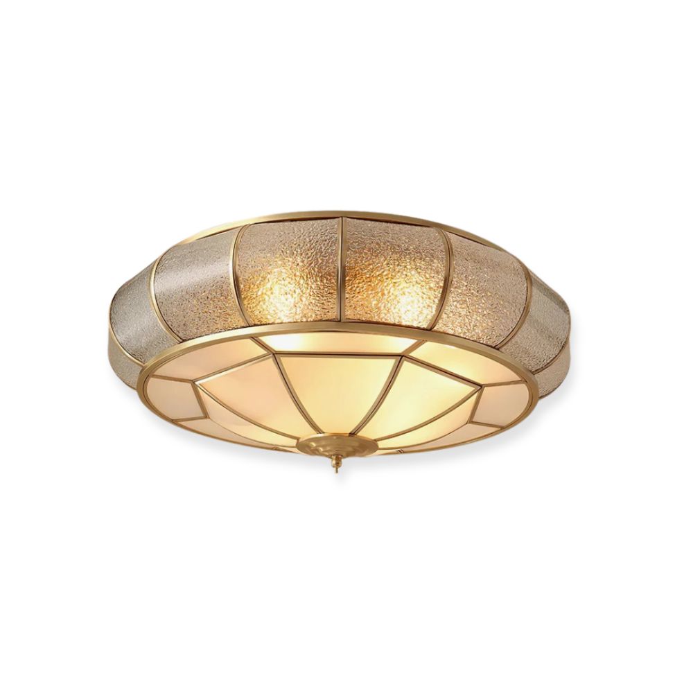Lampa Sufitowa Szklana Teksturowana