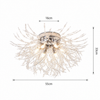 Lampa sufitowa Dandelion Crystal – nowoczesny żyrandol w stylu fajerwerków